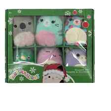 Squishmallows Christmas Tree Ornament Plush Set Of Six Chelsea Bubba Avery  picture
