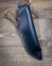 Leather knife sheath for fixed blade knife 9