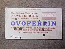  Original Ovoferrin Tonic Blotter for Anaemia, Malnutrition, Nervous Exhaustion picture