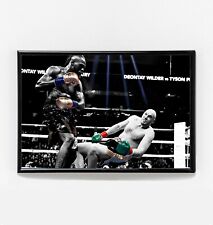 Deontay Wilder vs Tyson Fury 1 Knockdown Fight Poster Boxing Original Art USA picture