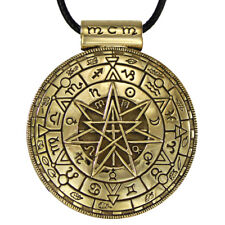 Large Bronze Magic Circle - Oboron Zell - Wicca Pagan Alchemy Pendant Talisman picture