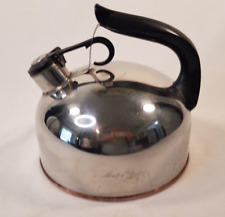 Vintage Paul Revere Ware Tea Kettle 1801 Whistling Copper Bottom  2 QT picture