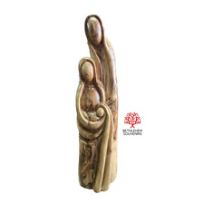 Huge Holy Family Olive Wood Artistic Masterpiece Bethlehem Hand Carved Art Gift picture