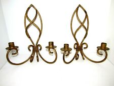 WROUGHT IRON SCONCE CANDLE HOLDER SET OF 2 picture
