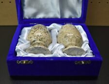 Vintage Fossil Stone Goblets with Case picture