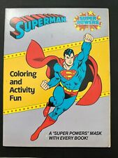 Vintage Superman Super Powers Coloring and Activity Book 1984 Unused RARE picture