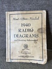 Vintage 1940 Most-Often-Needed Radio Diagrams & Servicing Information picture
