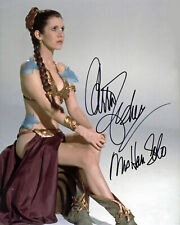 Carrie Fisher Star Wars Signed Photo as Mrs Han Solo Autograph 8x10 picture