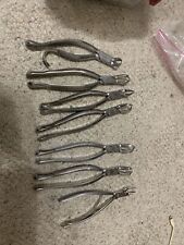7 Vintage Dental Tooth Extractors/ Pliers, Germany USA Clev Dent Stainless picture