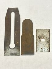 3 Original PLANE BLADES 1=Stanley Rule & Level Co 2=unmarked picture