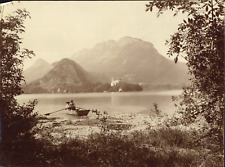 France, Lac d'Annecy, vintage print, ca.1880 vintage print print print print d' picture