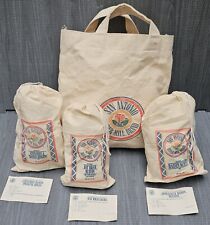Vintage 1989 San Antonio River Mill Brand Sack Bag Lot & Recipes Pioneer Flour picture