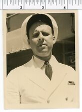 Vintage WWII photo / NAVY OFFICER Discovered to Have NO Eyeballs After Physical picture
