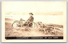 C.W. Warren Washington To New York Dogcart RPPC Vintage Postcard picture