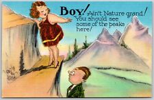 Boy Ain't Nature Grand You Should See Peaks Humor Linen Asheville NC Postcard Co picture