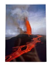 Postcard Vtg Kilauea Volcano Lava Eruption From Beneath The Earth Hawaii 4x6 picture