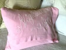 Vintage Pink Cotton Nightdress Case, Pillow Sham, Pouch Bag picture