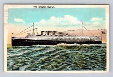 Detroit MI- Michigan, The Greater Detroit Ship, Antique, Vintage c1928 Postcard picture