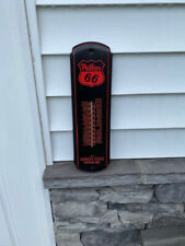 Phillips 66 sign Metal Thermometer 17” X 5” - Works - Extra Nice picture