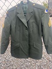 U.S. Army SSG Women's Enlisted Dress Green Coat Classic Design AG-489 Size 16MR picture