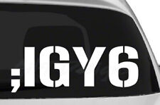 ;IGY6 #1 Vinyl Decal Sticker, I Got Your Six, I've Got Your Back, Police, Blue picture