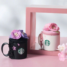 Starbucks Sakura Pink/Black Coin Purse Mini Cute Cup Bag Keychain Earphone Bag picture