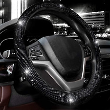 Steering Wheel Cover for Women Men Bling Bling Crystal Diamond Sparkling Car SUV picture
