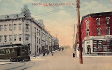 Wabash IN Indiana Main Market Street Trolley Line Downtown 1910s Vtg Postcard P6 picture