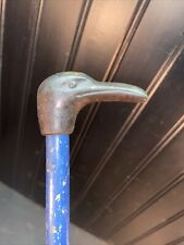 Vtg 1930-40's RARE Seagull Bird Cast Iron Head Cane Carnival Walking Stick Prize picture
