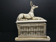 Unique Large Jewelry Box of God Anubis Shrine With Djed of God Osiris picture