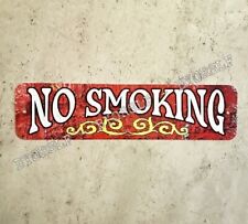 Metal Sign NO SMOKING tobacco de fumar vaping restaurant business store smoker picture