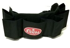  Breweriana Rare Coors Beer Belt Holds 6 Cans Black Tough 600D Polyester EUC picture