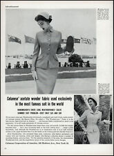 1953 Woman modeling Handmacher women's suit Celanese retro photo print ad L20 picture