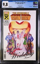 Invincible Iron Man #10 CGC 9.8 Hetrick Wedding Cover Marvel 2023 Emma Frost picture