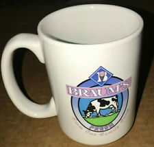 Vintage BRAUM'S Ice Cream & Dairy Restaurant Cow Large Coffee Cup Mug 12OZ MILK picture