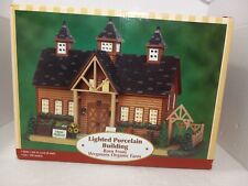 Lemax Porcelain Lighted Barn From Wegmans Organic Farm Christmas Village READ picture