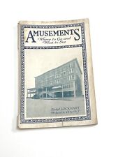 Vtg 1926 Atlantic City New Jersey Amusements Tourists Guide Booklet To The City picture