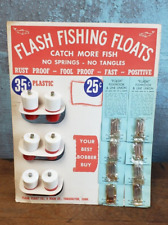 Vintage 1950s Flash Fishing Floats Countertop Display Bobber Lure Torrington CT picture