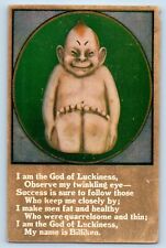 c1910's Billiken Smile Bad Luck Can't Harm You Unposted Antique Postcard picture
