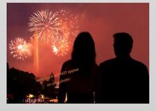 Stunning Donald Trump Melania PHOTO July 4 Fireworks White House Balcony 5x7 picture