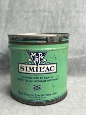 Similac Green Vtg Tin Can Made in USA Nursery Prop picture