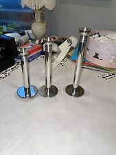 blomus stainless (silver Colored) Candle Stick Holders Set Of 3, Different Heigh picture