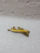 AIRPLANE US NAVY MILITARY VINTAGE LAPEL PIN BADGE ENAMEL SINGLE CLUTCH BACK picture