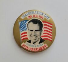 1973 Richard Nixon Inauguration Day Pinback Amnesty For Nixon Unusual  picture
