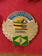 Ayrton Senna Formula One World Champion F1 Pin's Silver  picture