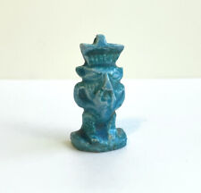 Rare Handmade Ancient Egyptian Bes God Faience Ushabti Sculpture Statue picture