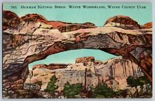 Utah UT - Hickman Natural Bridge - Wayne Wonderland - Vintage Postcard - Posted picture