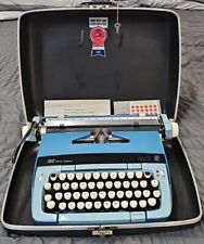 Vintage 1975 Smith Corona Galaxie 12 XII Atomic Blue Typewriter & Original Case picture