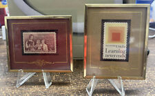 Honoring the Teachers of America/ Learning Never Ends Stamps W/ Brass Frame picture