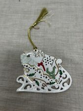 Lenox Joyous Sled Holiday Slotted Christmas Ornament picture